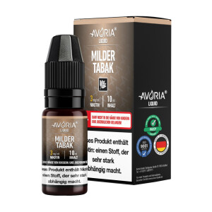 Avoria - Milder Tabak - E-Zigaretten Liquid - 1er Packung...