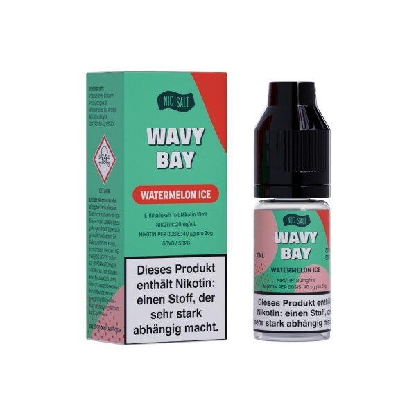 Wavy Bay - Watermelon Ice - Nikotinsalz Liquid - 20 mg/ml (1er Packung)