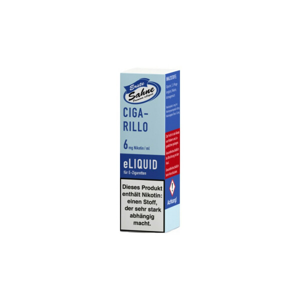 Erste Sahne Liquid - Cigarillo - 0 mg/ml (1er Packung)