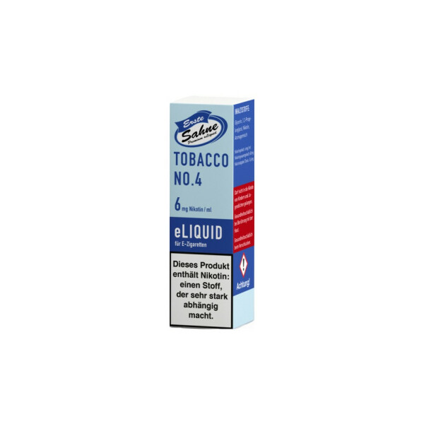 Erste Sahne Liquid - Tobacco No. 4 - 0 mg/ml (1er Packung)