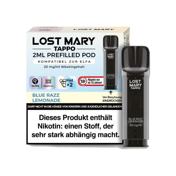 Lost Mary Tappo Pod - Blue Razz Lemonade - 20 mg/ml (2 Stück pro Packung) (1er Packung)