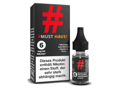 Must Have - # - E-Zigaretten Liquid - 6 mg/ml (1er Packung)