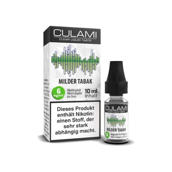 Culami - Milder Tabak - E-Zigaretten Liquid - 6 mg/ml (1er Packung)