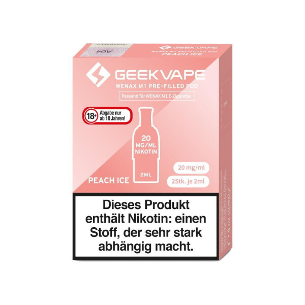 GeekVape Wenax M1 Pod - Peach Ice - 20 mg/ml (2 Stück pro Packung)