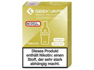 GeekVape Wenax M1 Pod - Tobacco - 20 mg/ml (2 Stück...