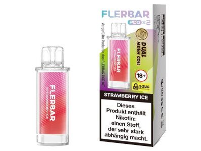 Flerbar Pod - Strawberry Ice - 20 mg/ml (2 Stück pro...