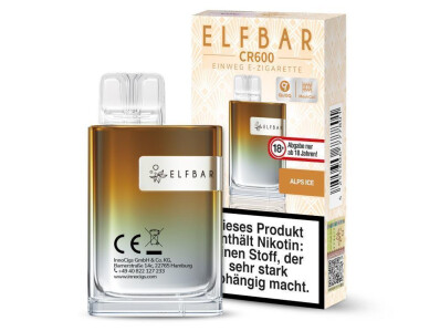 Elfbar CR600 Einweg E-Zigarette - Alps Ice - 20 mg/ml...
