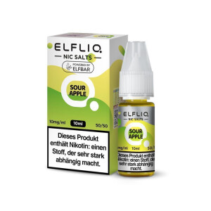 ELFLIQ - Sour Apple - Nikotinsalz Liquid - 10 mg/ml (1er...