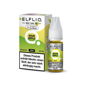 ELFLIQ - Sour Apple - Nikotinsalz Liquid - 20 mg/ml (1er...