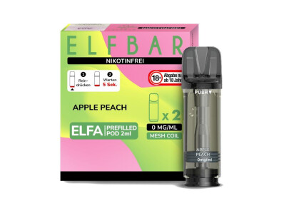Elfbar Elfa Pod - Apple Peach - 0 mg/ml (2 Stück)