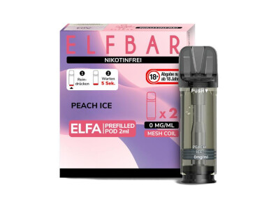 Elfbar Elfa Pod - Peach Ice - 0 mg/ml (2 box