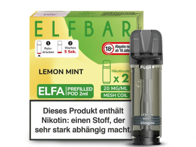 Elfbar Elfa Pod - Lemon Mint - 20 mg/ml  box