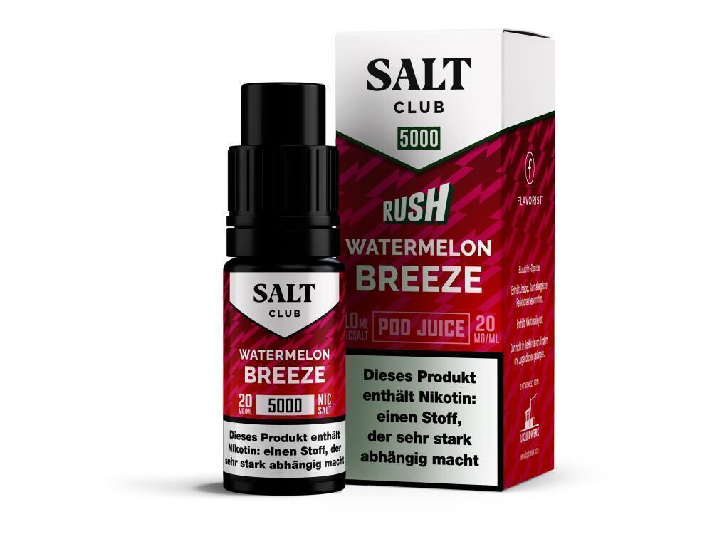 Salt Club - 5000 - Watermelon Breeze Nikotinsalz Liquid