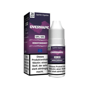 Overvape - 10ml Nikotin Shot (3,6,9,12,18-20mg/ml)