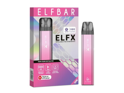 Elfbar Elfx Pod Kit E-Zigarette silber-pink