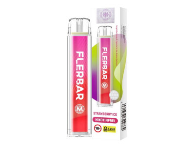 Flerbar M Einweg E-Zigarette - Strawberry Ice - 0 mg/ml...