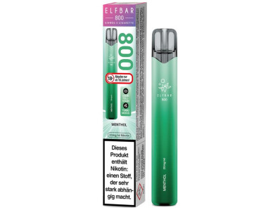 Elfbar 800 Einweg E-Zigarette - Menthol - 20 mg/ml (1er...