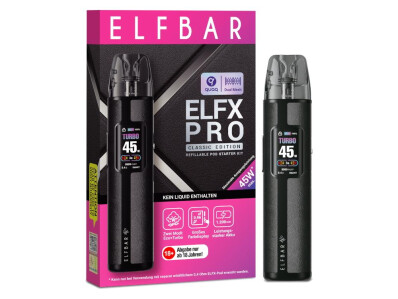 Elfbar Elfx Pro Pod Kit E-Zigarette schwarz