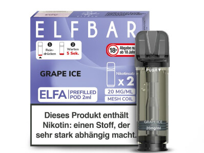 Elfbar Elfa Pod - Grape Ice - 20 mg/ml (2 Stück)