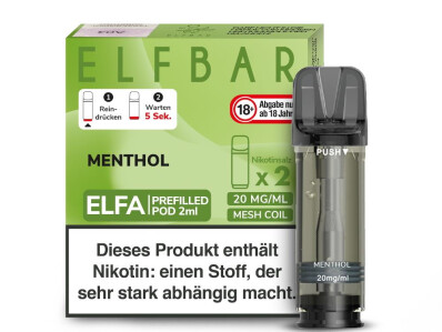Elfbar Elfa Pod - Menthol - 20 mg/ml (2 Stück)