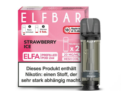Elfbar Elfa Pod - Strawberry Ice - 20 mg/ml (2 Stück)