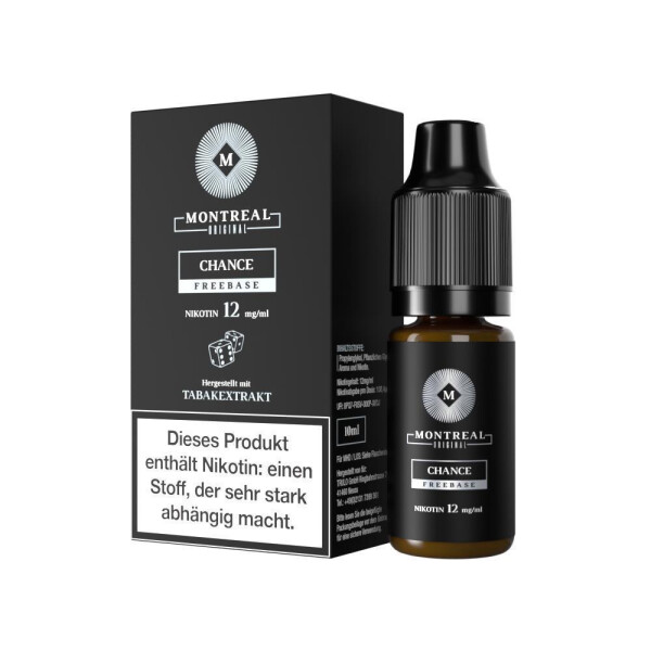einweg e-zigarette entsorgen edeka Montreal Original Chance E-Liquid ☀ Tabak 10ml, 8,95 €