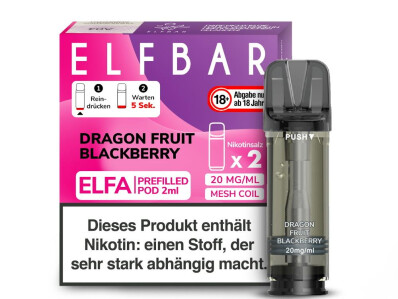 Elfbar Elfa Pod - Dragon Fruit Blackberr box