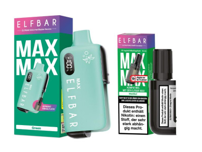 Elfbar Max Pod Kit + 10ml Liquid - blau  box