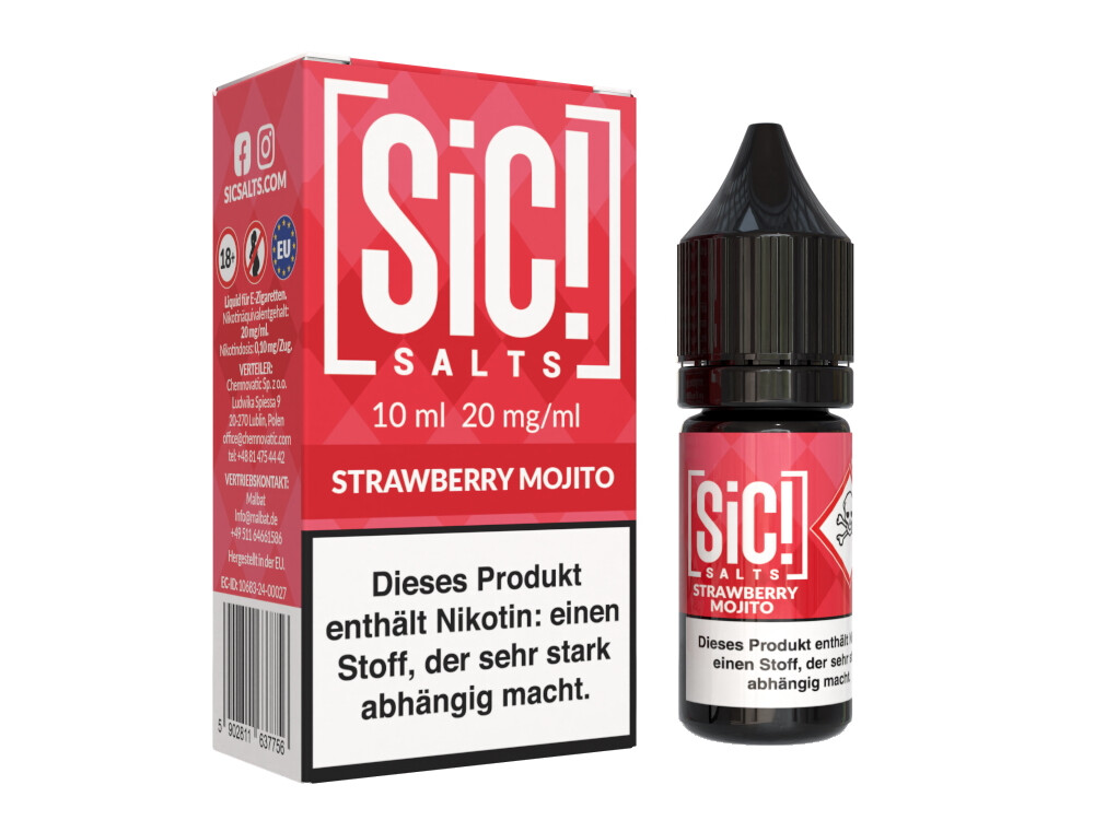 SiC! Salts - Strawberry Mojito - Nikotinsalz Liquid