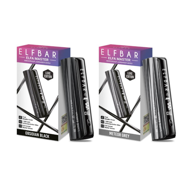 elfbar master akku Elfa Luxe Edition 1200 mAh ☀ MaxVapor elfbar master akkuträger Mate 500 by Elfbar liquid Color:Obsidian Black