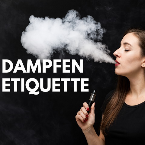 Dampfer zeigt Rücksichtnahme beim Dampfen in Gesellschaft