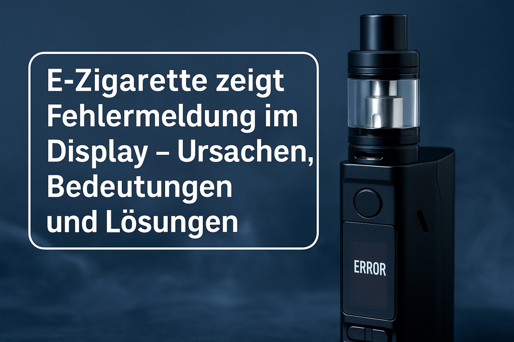 E-Zigarette zeigt Fehlermeldung ☀ Ursachen & Lösungen
